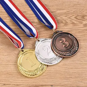 Medali Warna Emas Perak Perunggu Plus Medalion Mendali Gold Silver Bronze Penghargaan Lomba Kejuaraan Olimpiade Hadiah Wisuda Souvenir/Medali Anak-Anak