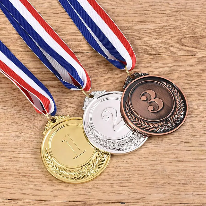 Medali Warna Emas Perak Perunggu Plus Medalion Mendali Gold Silver Bronze Penghargaan Lomba Kejuaraan Olimpiade Hadiah Wisuda Souvenir/Medali Anak-Anak 0