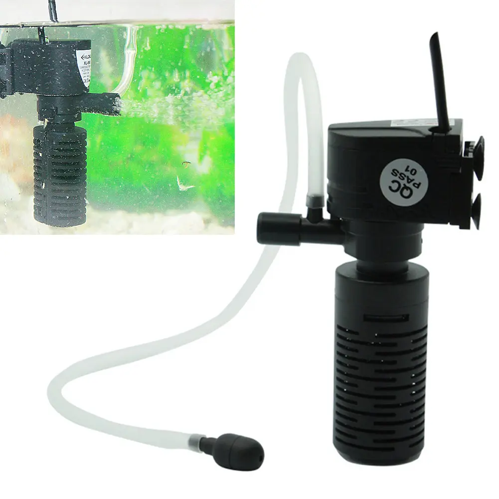Bộ Lọc Bể Cá Mini 3 Trong 1 3W, Máy Lọc Nước, Máy Bơm Oxy Chìm, Hàng Có Sẵn