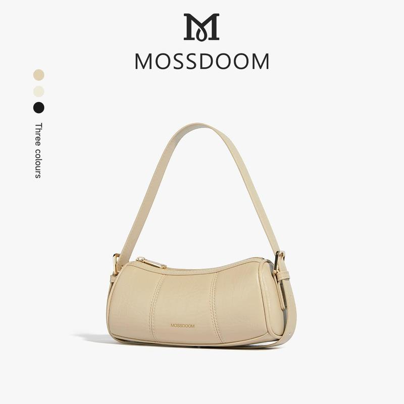 MOSSDOOM Greta Bag Túi đeo vai hình trụ nhỏ giải trí cổ điển cao cấp thu đông
