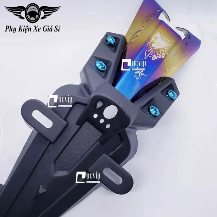 Bộ Dè Sau Exciter 150 + Đuôi Đèn Titan + 4 Ốc Titan GR5 MS4090