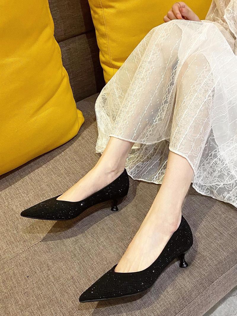 Product Introduction of Women's Pointed Toe Heels, Elegant Fashionable High Heels for Party, Daily Clothing Decor for Women & Girls, Footwear 7