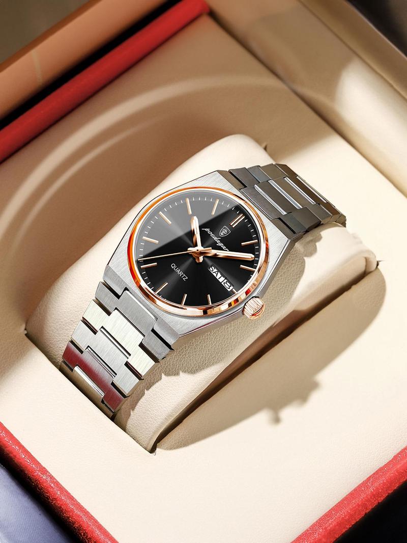 Product Introduction of Women's Elegant Round Dial Waterproof Luminous Quartz Watch, Fashion Watch for Party, Daily Clothing Decor, Trendy All-match & Exquisite Watch for Birthday Gift with Box 8