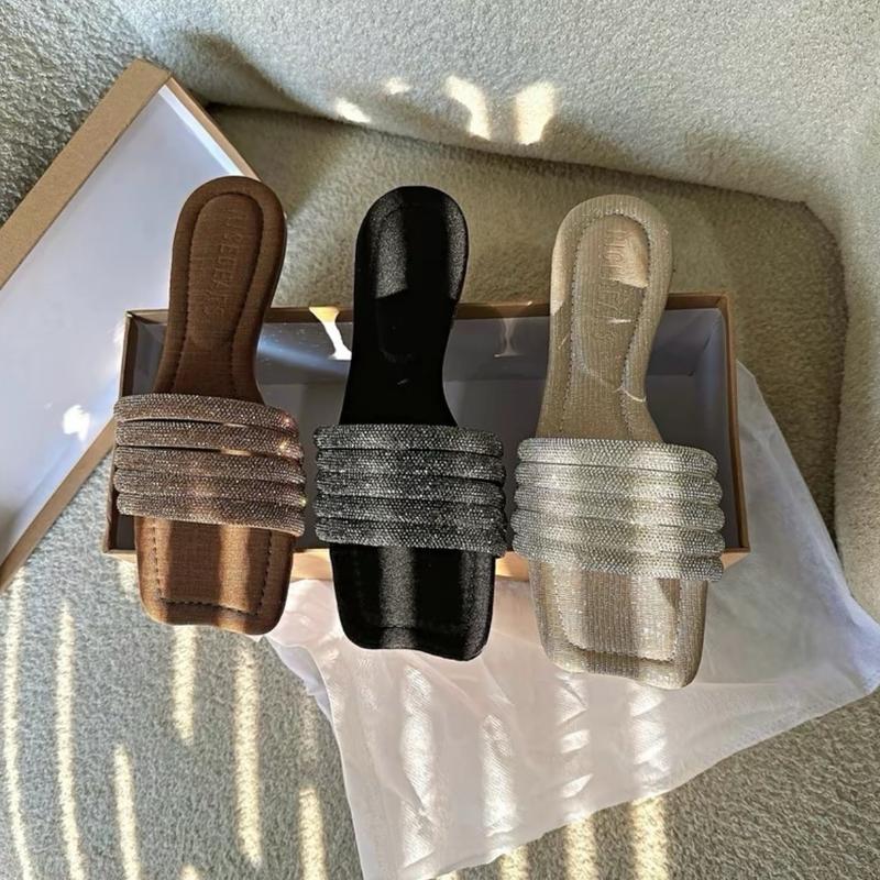 Dép lê mũi táo quai dây xoàn to bản ngang , đế chống trơn trượt 3 màu hót. Nữ GiàY Shoes DéP Hoa