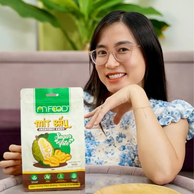 Combo 4 Mít Sấy Cao Cấp A+ AnFood Siêu Ngon Giòn Xốp (mỗi túi 100G) thay thế Đồ Ăn vặt, Bim Bim Snack Thức Ăn không sate đồ ăn nhẹ khô 2