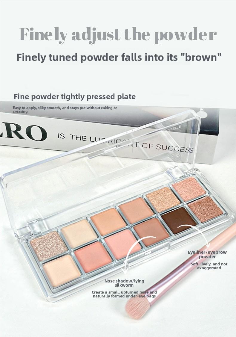 12 Shades Pro Touch Eyeshadow Palette  Waterproof Lasting