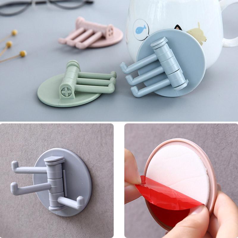 Product Introduction of Free perforated seamless hooks, creative rotating hooks, strong hooks 2