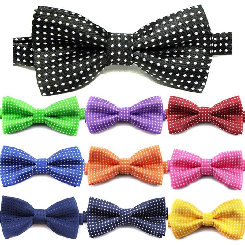 Children Fashion Formal Polyester Bow Tie Kid Classical Dot Bowties Colorful Butterfly Wedding Party Pet Bowtie Tuxedo Baby Ties 0
