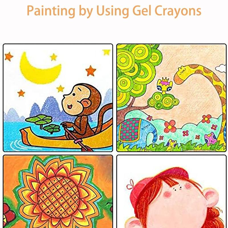 Cute Jumbo Crayons, 12pcs 12 Colors Non Toxic Twistable Crayons with Clear Bag, Washable Silky Crayons for Coloring Painting School Home Office,  School Supplies 7