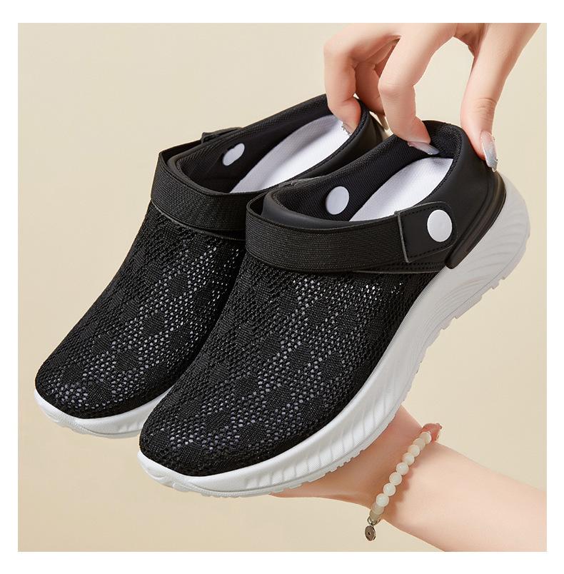 Product Introduction of Women's Summer Breathable Slippers Slip-on Soft Bottom Slip-on Mom Shoes Cross-Border Wholesale Casual Shoes Pumps Walking Shoes Footwear Girl Sandal Comfort Parent 23
