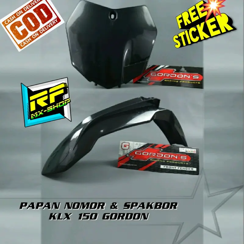PAKET SPAKBOR DEPAN DAN PAPAN NOMOR  KLX 150 GORDON 0