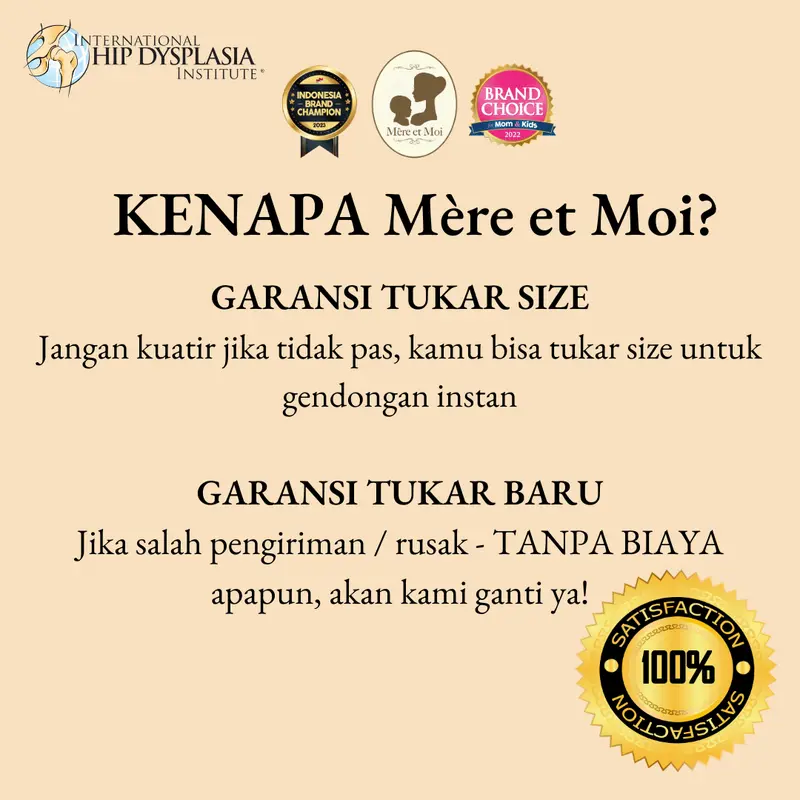 Mere et Moi Gendongan Newborn Kombinasi Mehdai dan SSC - HALF BUCKLE - Anti Pegal dan ALL SIZE Gendong Bayi 5