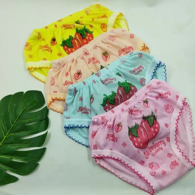 ISI 12PCS Celana Dalam Anak Cewek STRAWBERRY / Cd Anak Murah / Cd Anak Perempuan usia 3-8 th lusinan 1