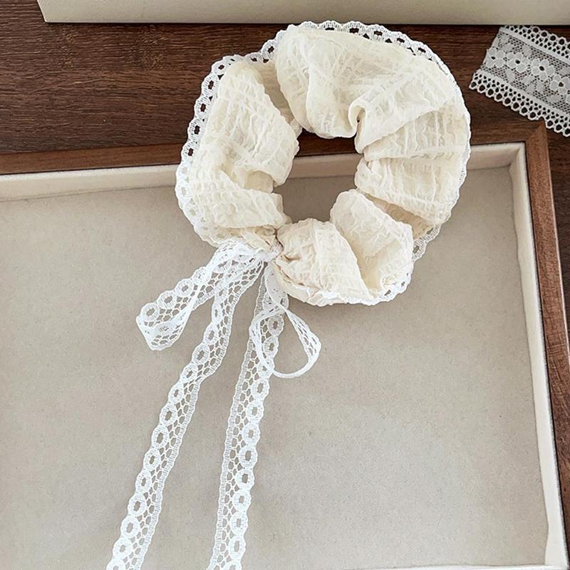 Product Introduction of Scrunchie Ruy Băng Nổi, Thiết Kế Nơ Ren, Dây Buộc Tóc, Nút Thắt Nơ Ruột Hàn Quốc, C0X9 29