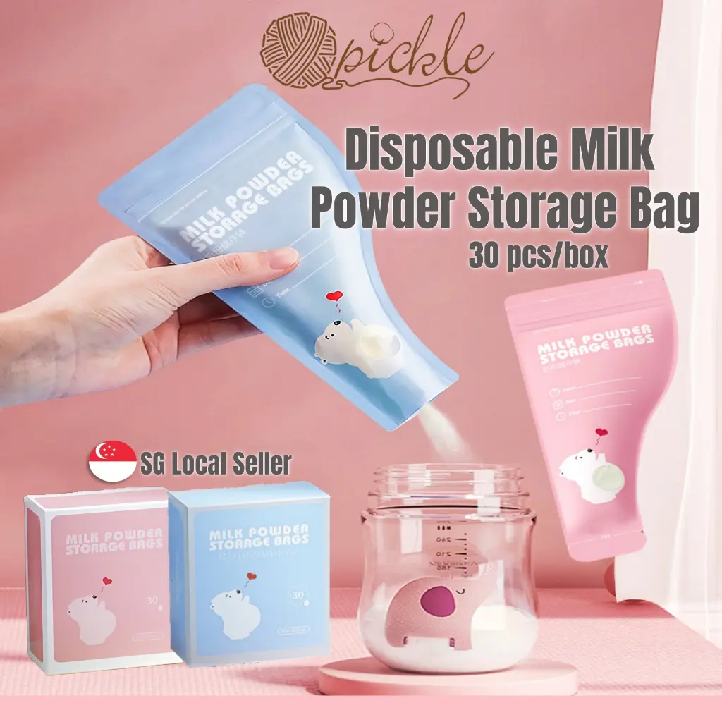SG Seller Disposable Milk Powder Storage Bag (30pcs/box) Portable Travel Friendly Formula Milk Powder Bag Baby Newborn