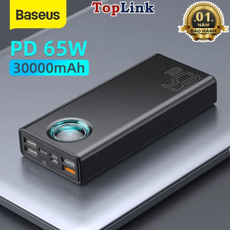 Pin Sạc Dự Phòng 30000mah Sạc 65W Baseus BS-30KP365 Nhanh PD3.0 QC3.0 Cho Iphone Ipad Laptop - TopLink