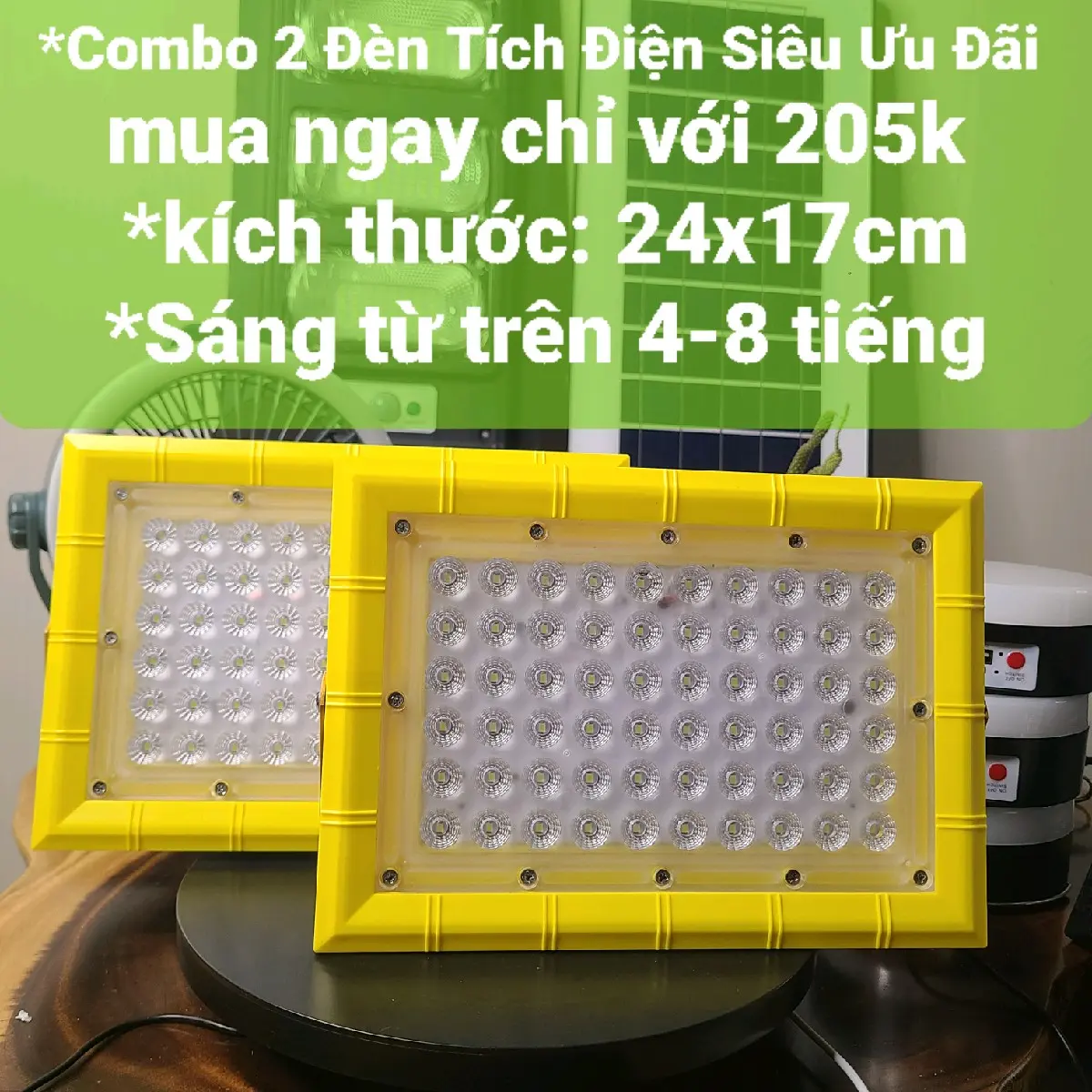 [Combo 2 đèn ] Đèn Led Xách Tay năng lượng mặt trời. ưu đãi tiết kiệm. 2 Đèn Tích Điện, Dự phòng khi cúp điện hoặc mang theo làm việc trong môi trường thiếu sáng,  thiết kế khuếch đại ánh sáng không gây chói mắt