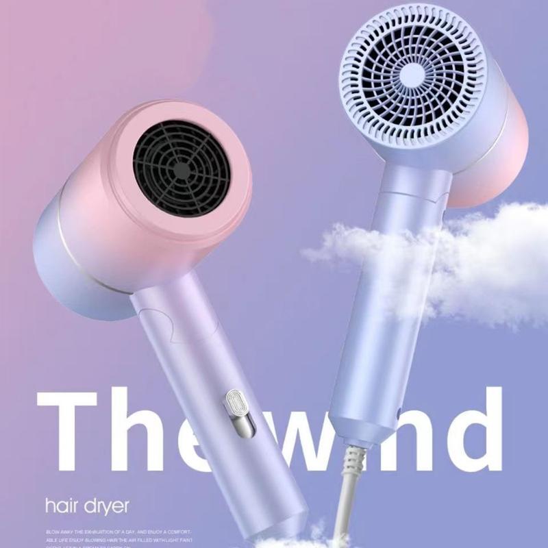 Máy Sấy Tóc Mini Chế Độ Gió Nóng Lạnh, Gấp Gọn Sấy Nhanh Khô Ánh Sáng Xanh Bảo Vệ Tóc Không Hư Tổn