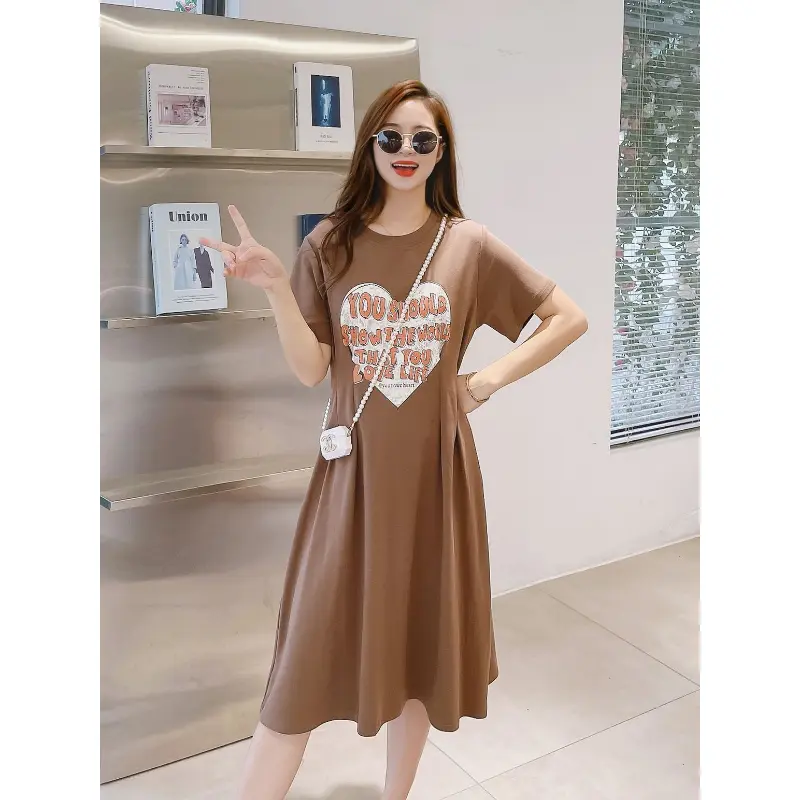 Trang Phục Mùa Hè, Phong Cách Hàn Quốc, Thường Ngày, Thiết Kế Tình Yêu Tiếng Anh, Quần Áo Mẹ Và Con, Cạp Cao, Váy Mẹ, Phong Cách Hợp Xu hướng Thích Hợp Cho Trang Phục Mẹ Và Con 2