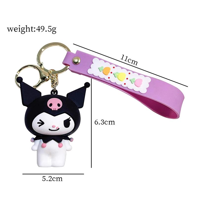 Móc Chìa Khóa Xe Hơi Kawaii, Sanrio, Anime, Hoạt Hình, Giai Điệu, Kuromi, Cinnamoroll, Đồ Chơi, Mặt Dây Chuyền Dễ Thương, Búp Bê, Vòng Chìa Khóa, Quà Tặng 3