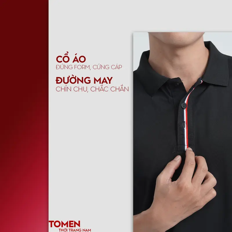 (Big Size 50-95kg) Áo Thun Polo Cao Cấp phối viền dệt kim 3 màu ở cổ tay, trụ cổ , sang trọng và đẳng cấp Nam Menswear 4