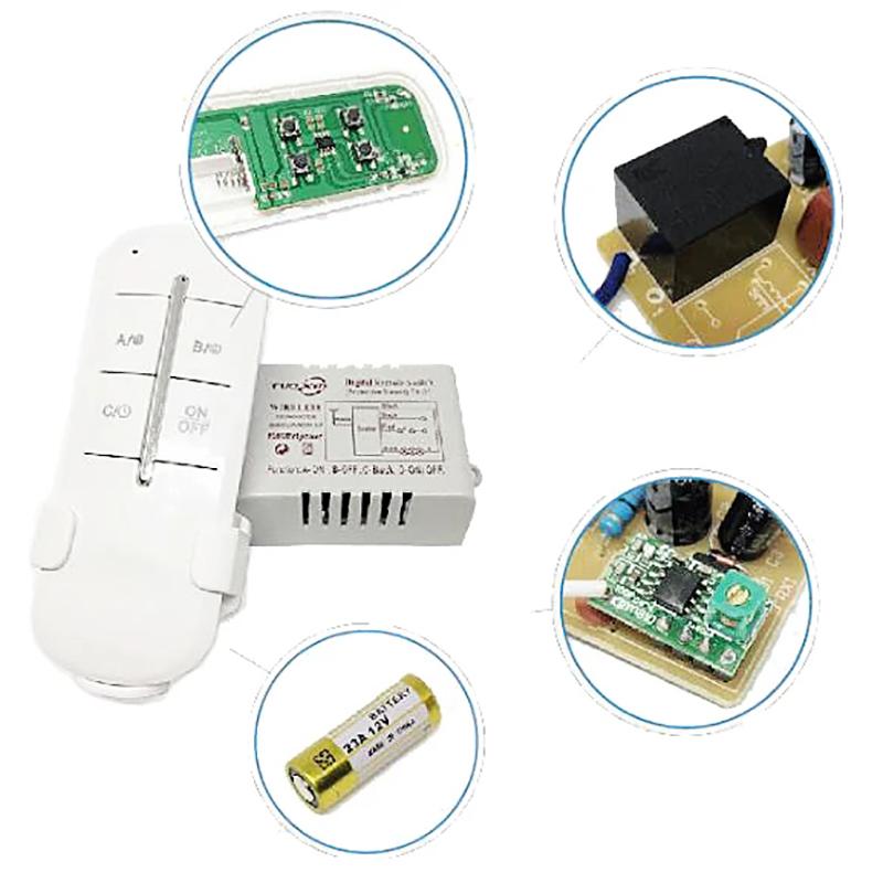 Product Introduction of Digital Remote Control Light Switch Wireless ON OFF Switch For Light Bulb Chandelier 220V RF433 1/2/3/4 Ways 19