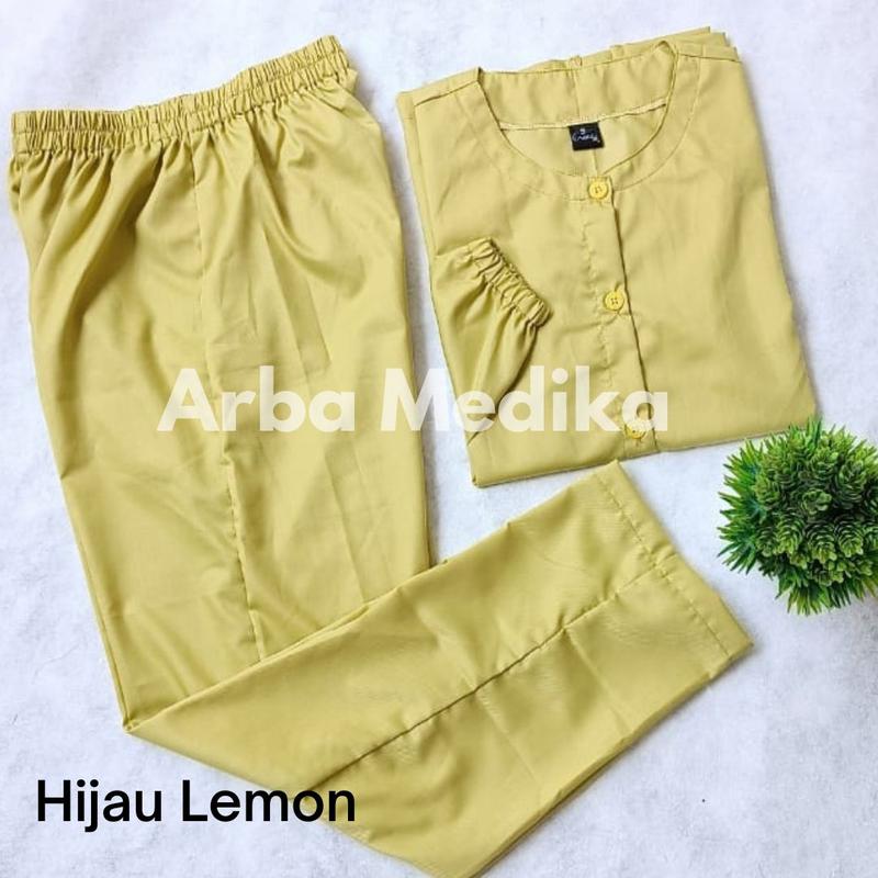 Baju OK OKA Kancing Depan Full Lengan Panjang Karet Bahan Toyobo Wanita 4