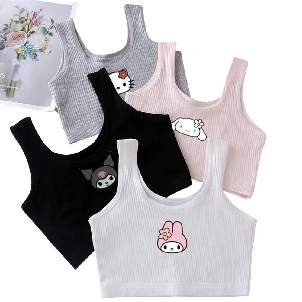 Developmental girls Bras 8-14 years old Camisole pure cotton Anti convex point Prevent light leakage Underwear