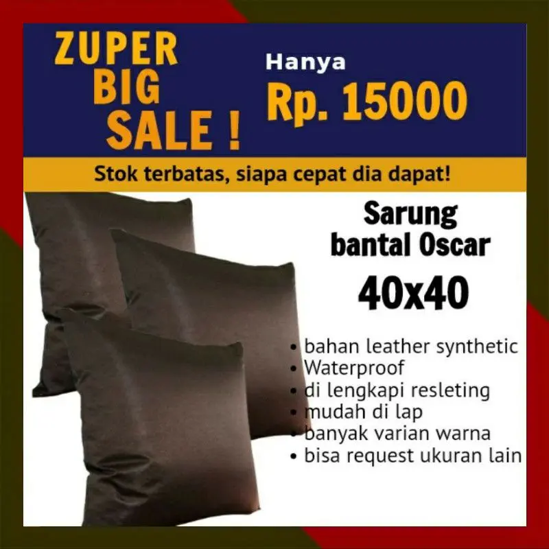 SARUNG BANTAL KULIT ANTI AIR WATERPROOF  MURAH BERKUALITAS