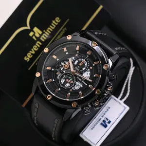 SEVEN MINUTE M730L Jam Tangan Pria Original kulit tanggal sporty tahan air Watches