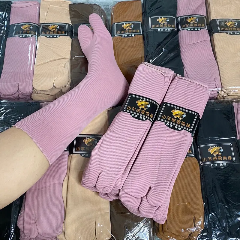 SET 5 ĐÔI TẤT VỚ GÂN MÀU LÓT LÔNG NỈ DÀY Ủ KEM CHỐNG NẮNG. Tất lót lông size dài tới bắp chân 7