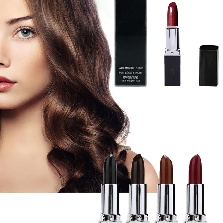 Herbal Extracts Disposable Temporary Hair Dye Pencil Dye, Hair Coloring Pen Lipstick Stick Coating White Hair Crayon Haircare Plant