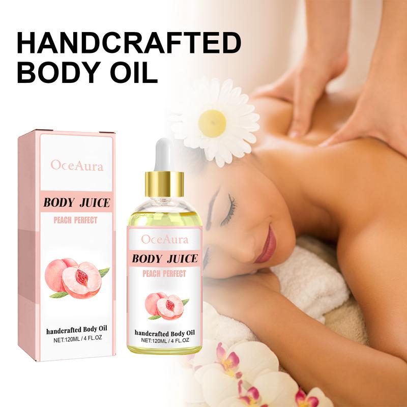 Product Introduction of OceAura Peach Body Care Oil Hydrating Moisturizing Soft Skin Firming Massage Care Body Oil 2