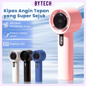 Bytech Mini portable fan SF11 Handheld high speed turbo fan 100 adjustable wind speed levels LED digital display kipas
