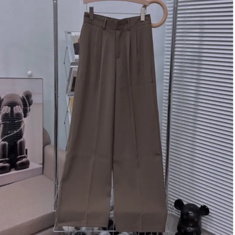 Quần Tây Ống Suông (Chất Gold Nhật) Mềm Mịn Lưng Cao Tôn Dáng Dài 102-103cm Women Pants Ong Đen Voi 5