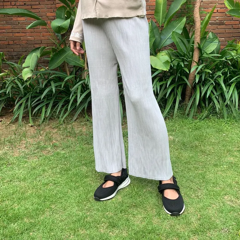 [milihbeau] Kulot Pleated Pants - celana kulot melar celana bumil celana plisket celana nyaman celana murah berkualitas warna netral celana kerja celana jalan celana casual formal informal xs-xl 012 celana putih celana panjang celana krem celana hitam 4
