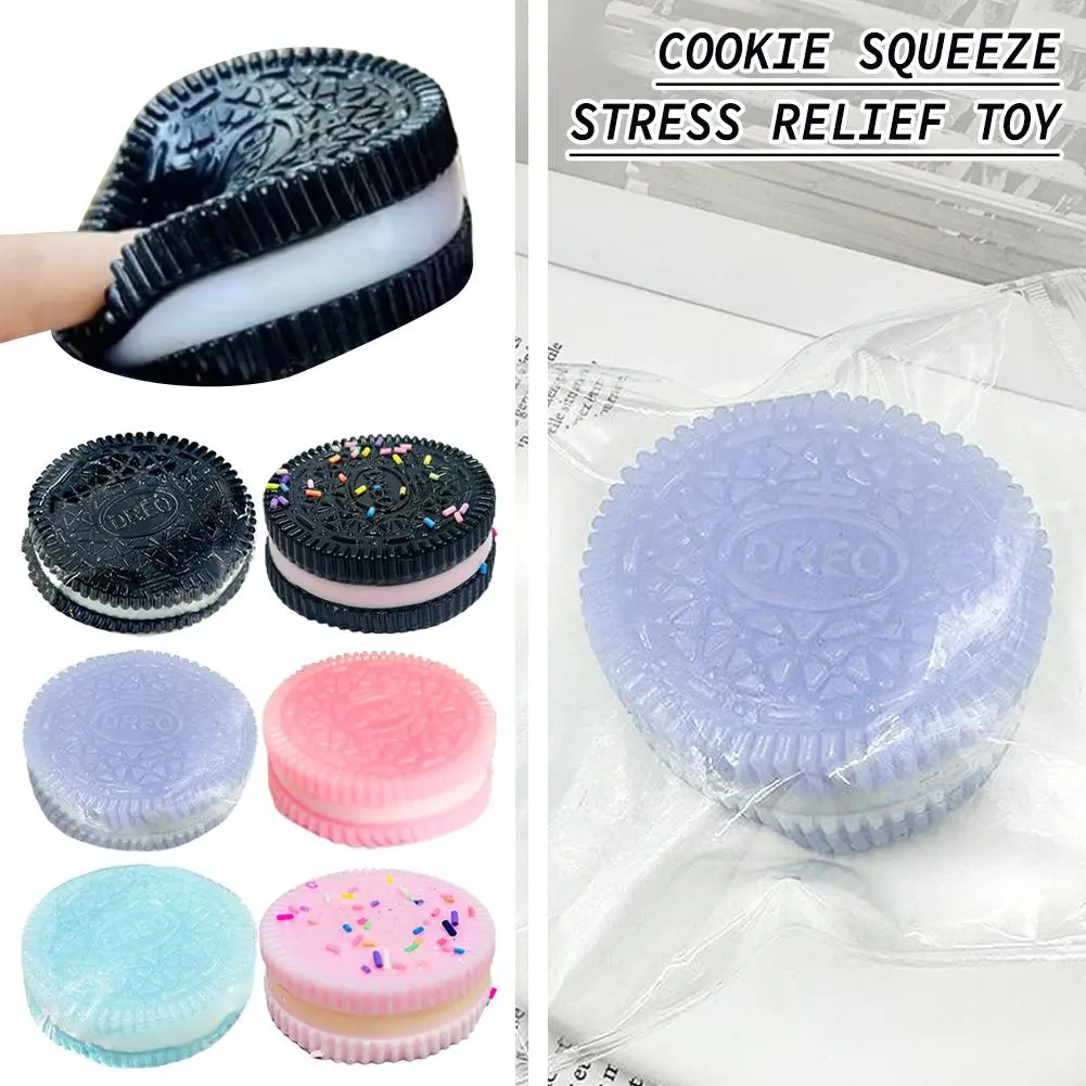 Cookie Squishy Toy Biscuit Taba Squishy Squeeze Pinching Toys Stress Relief Fidget Toys For Kids Adults Sensory Toy