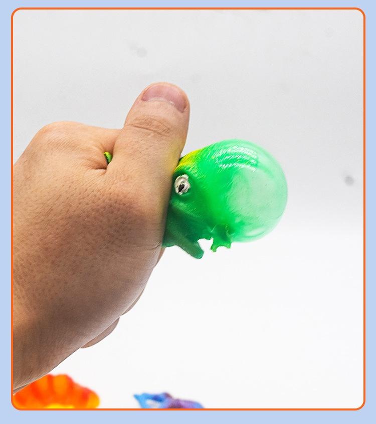 Product Introduction of New Unique TPR Blowing Dinosaur Animal Release Toy Inflatable Dinosaur Stress Relieving Forget Bobo Ball for Sale 11