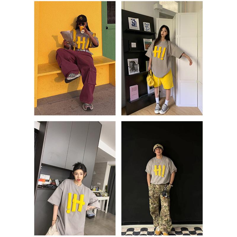 Áo Thun Nam Họa Tiết Nổi Chữ Hi HeiLit Phông Tay Lỡ Chất Vải Cotton Co Giãn Chuẩn Form Unisex 2