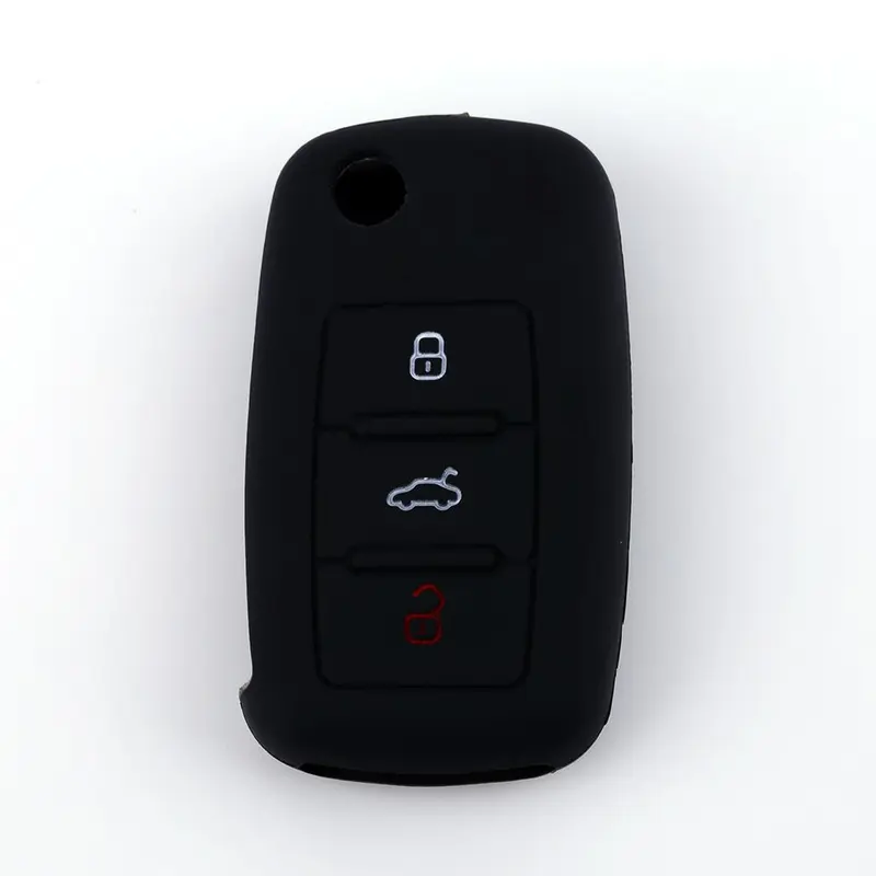 Silicone Car Key Case, Car Key Protector, Car Key Protective Cover, Key Case for Volkswagen Bora, Lavida, Touran, Tiguan, Passat and Octavia Cars 8