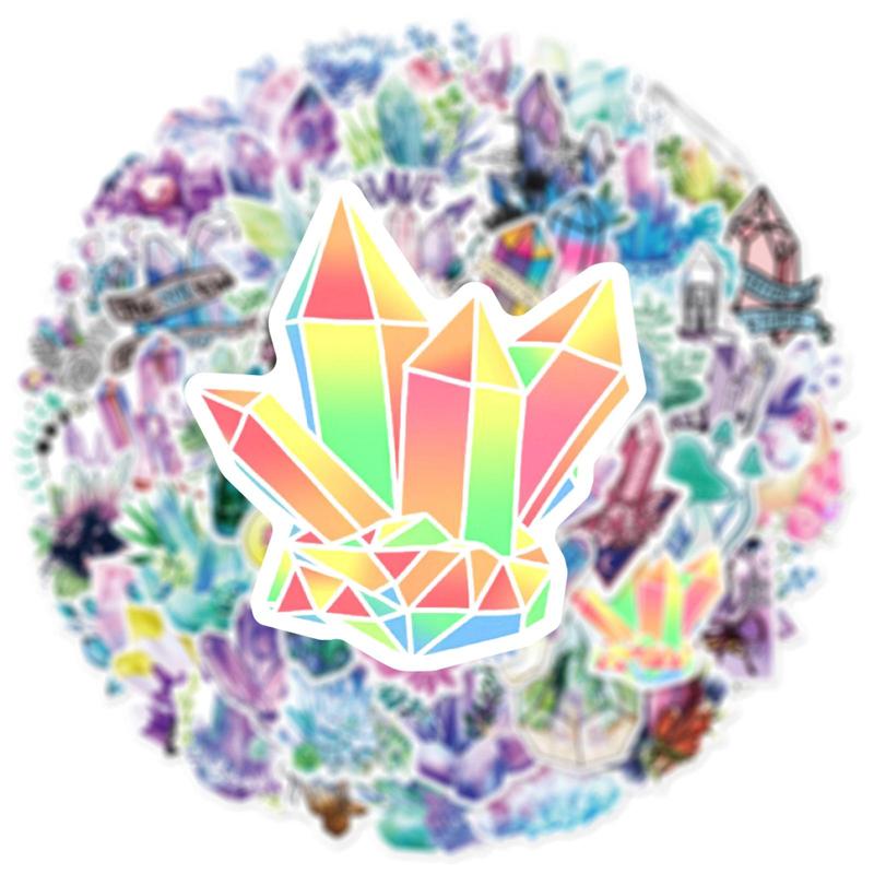 Boho Style Crystal Pattern Sticker, Waterproof Cartoon Sticker, Decoration Sticker For DIY Phone Case, Computer, Guitar, Bag, Water Cup, Scrapbook 5