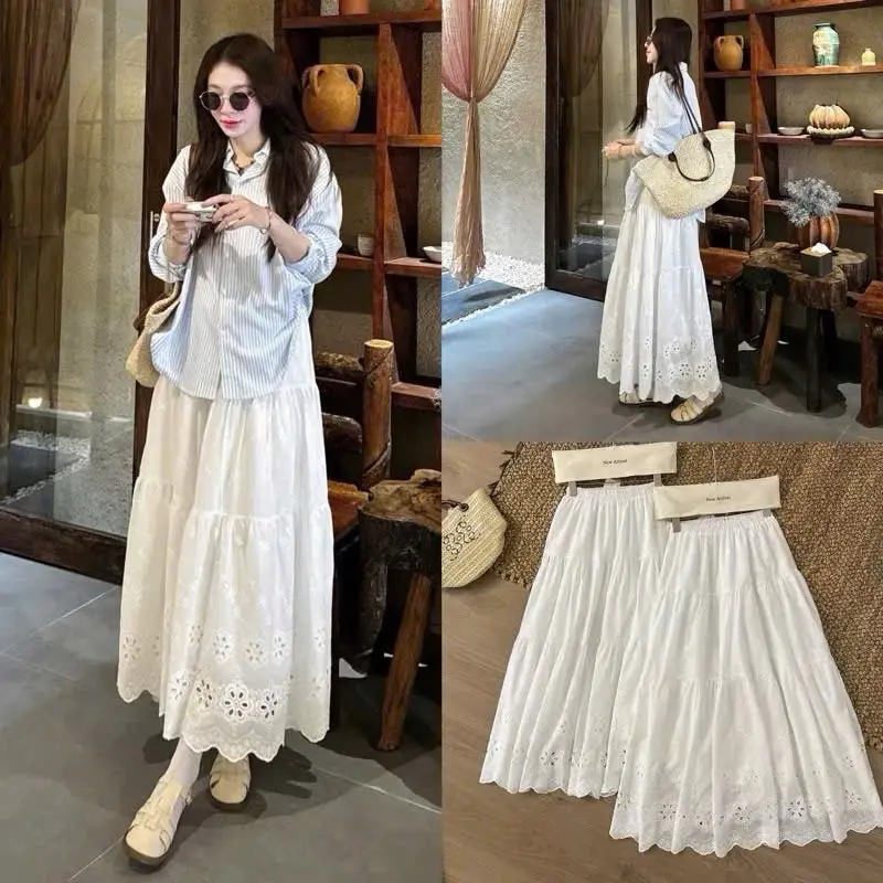 CV43 Chân Váy Ren Thô Boi 3 Tầng Dáng Dài Bigsize