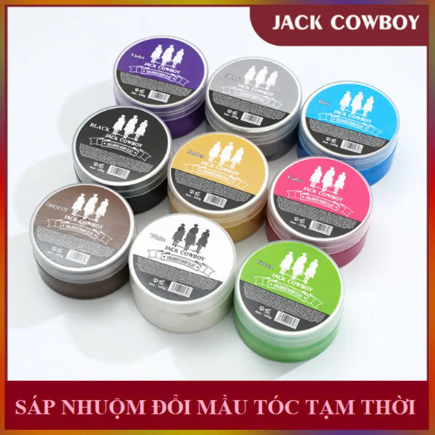 Sáp Vuốt Đổi Mầu Tóc Tạm Thời JackCowboy 100ML/Hộp 09 Mầu Phong Cách Chọn Lựa