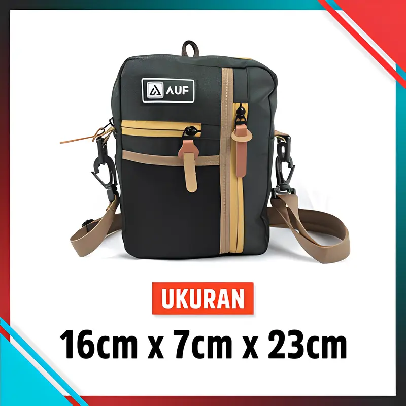 AUF Rotax Tas Slempang Pria Kecil Simpel Elegan | Sling Bag Cowok Fashion Korean Style | Tas Pria Mini Keren | Tas Selempang Cowo Distro 2