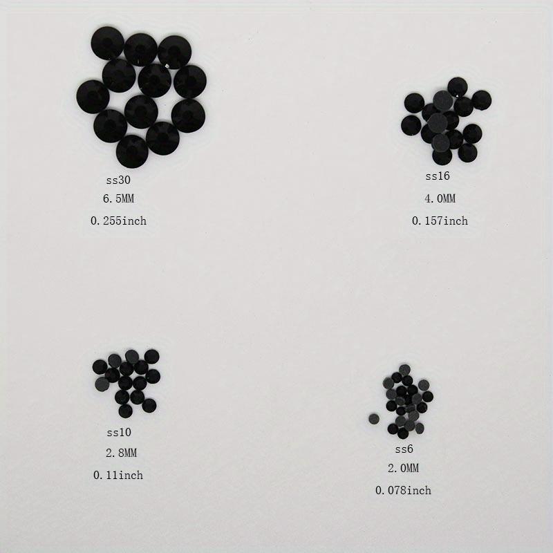 288/1440pcs Black Crystal Hot-fix Rhinestones Perfect For DIY Crafting, Sparkling Decoration For Rhinestone Jewelry Making Dresses And Accessories 5