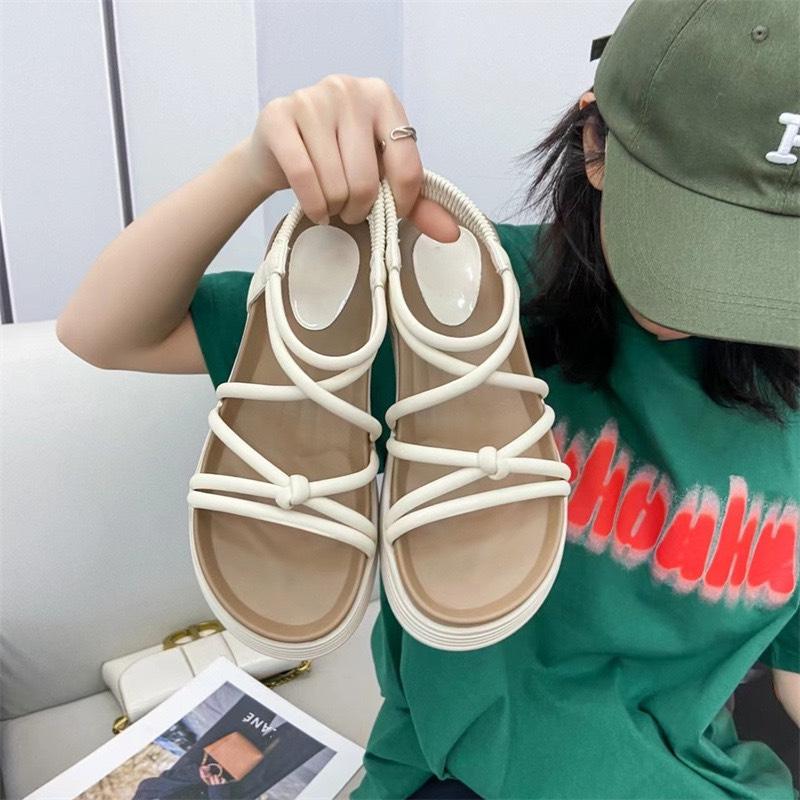 TĂNG 1 SZ Dép Quai Hậu Quai Nút Đế Bằng Cao 5Cm Phù Hợp Đi Chơi Đi Học G159 2