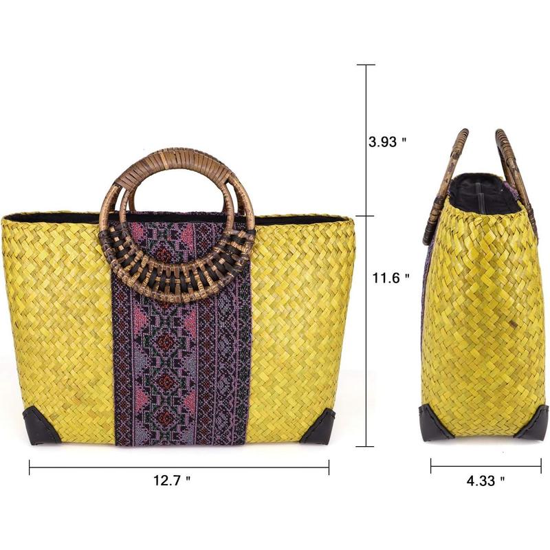 Beautiful Yellow Bolga, shopper, beach bag, boho bag, colourful market bag! buying