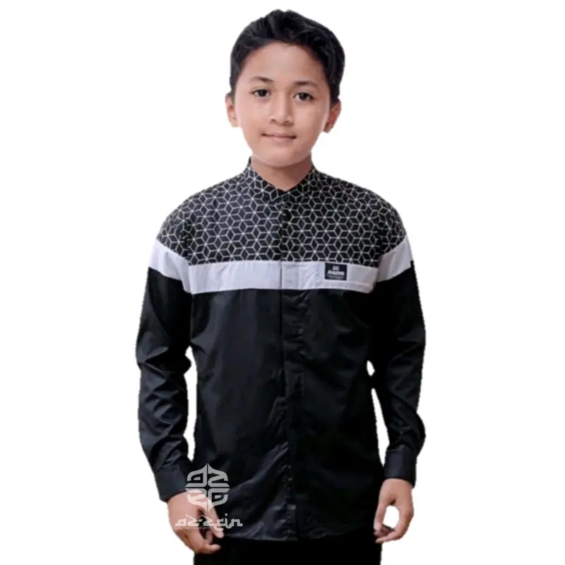 baju koko anak laki-laki lengan panjang batik senopati 9-15 th Muslim remaja 2