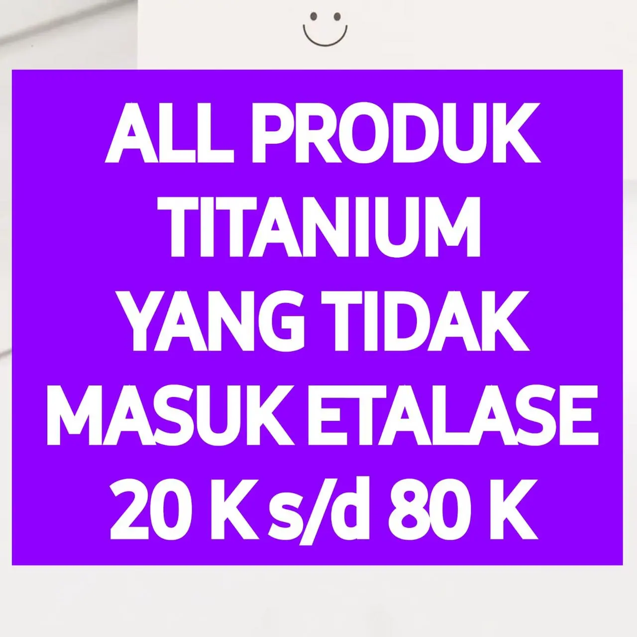 Titanium Gelang Kalung Cincin Anting rate 20k-80k