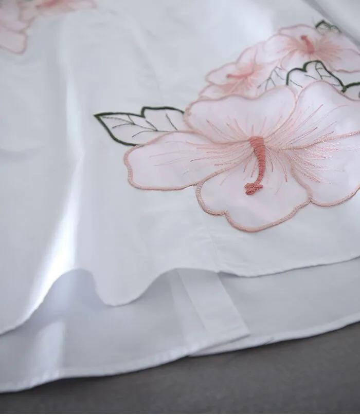 Product Introduction of Áo Cánh Nữ, Màu Trắng, Thời Trang, Thêu Hoa, Chất Liệu Voan, Thích Hợp Đi Làm, Áo Cổ Chữ V, Phong Cách Thường Ngày Tay Búp Bê Mùa Hè, Phong Cách Mới Nhất, 2022 10